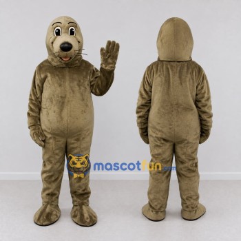 Custom Gray Brown Seal Mascot Costume Adult Full Body Suit for Aquatic Events
