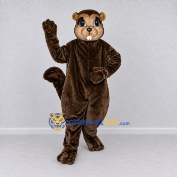 Custom Dark Brown and Tan Beaver Mascot Costume Adult Full Body Suit for Nature Events Custom Dark Brown and Tan Beaver Mascot Costume Adult Full Body Suit for Nature Events