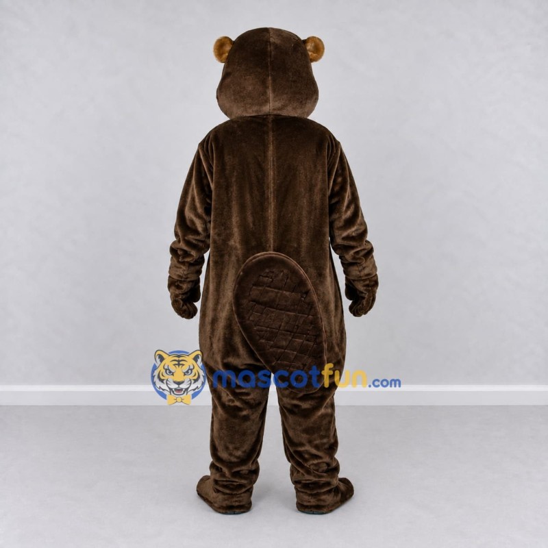 Custom Dark Brown and Tan Beaver Mascot Costume Adult Full Body Suit for Nature Events Custom Dark Brown and Tan Beaver Mascot Costume Adult Full Body Suit for Nature Events