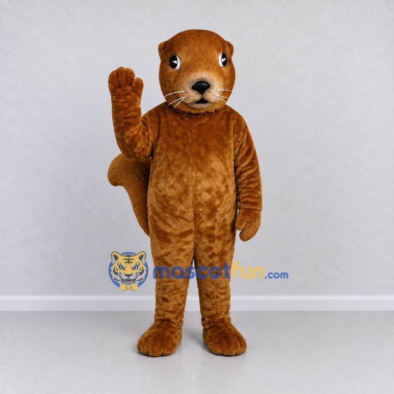 Custom Reddish Brown Rodent Mascot Costume Adult Full Body Suit for Nature Events Custom Reddish Brown Rodent Mascot Costume Adult Full Body Suit for Nature Events