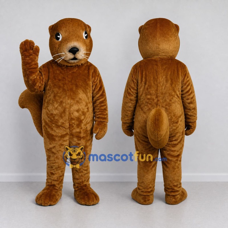 Custom Reddish Brown Rodent Mascot Costume Adult Full Body Suit for Nature Events Custom Reddish Brown Rodent Mascot Costume Adult Full Body Suit for Nature Events
