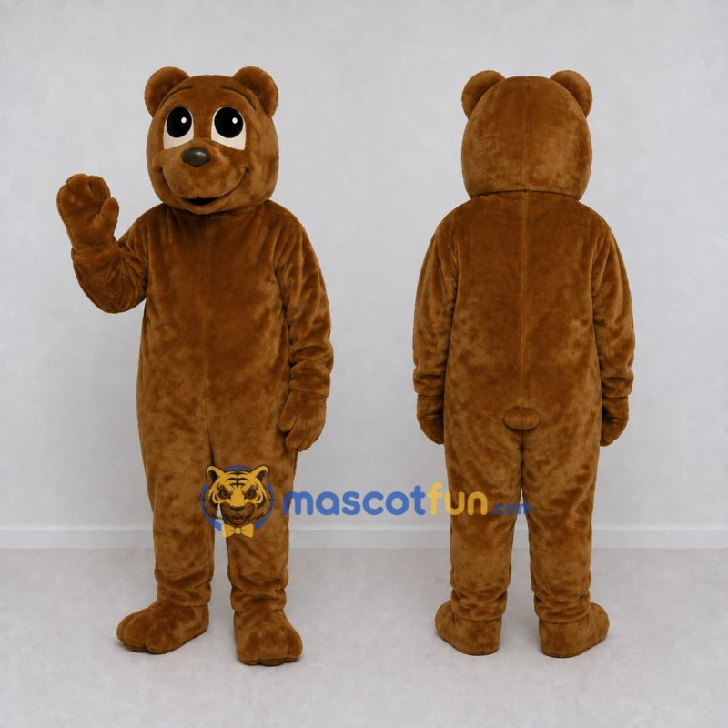 Custom Golden Brown Teddy Bear Mascot Costume Adult Full Body Suit for Children's Events