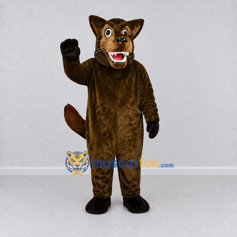 Custom Dark Brown Wolf Mascot Costume Adult Full Body Suit for Sports Events Custom Dark Brown Wolf Mascot Costume Adult Full Body Suit for Sports Events