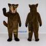 Custom Dark Brown Wolf Mascot Costume Adult Full Body Suit for Sports Events