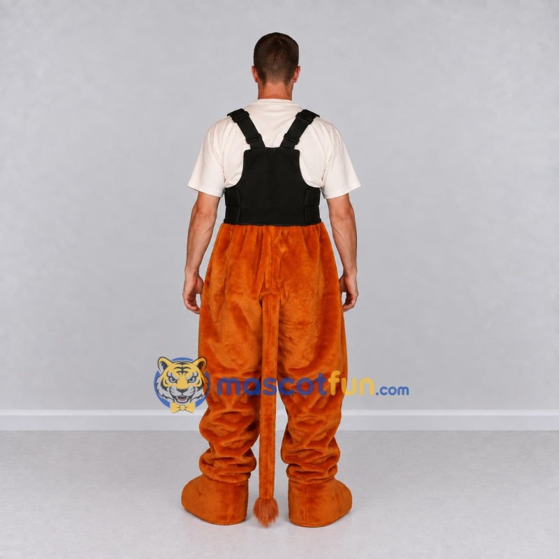 Custom Orange and Brown Lion Mascot Costume Adult Full Body Suit for Party Events