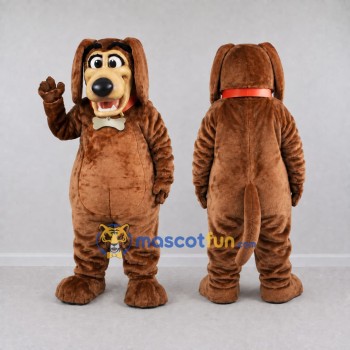 Custom Brown and Red Dog Mascot Costume Adult Full Body Suit for Pet Events
