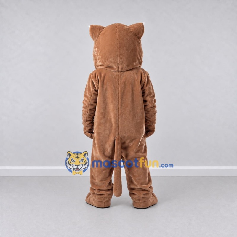 Custom Tan and White Wildcat Mascot Costume Adult Full Body Suit for Wildlife Events Custom Tan and White Wildcat Mascot Costume Adult Full Body Suit for Wildlife Events