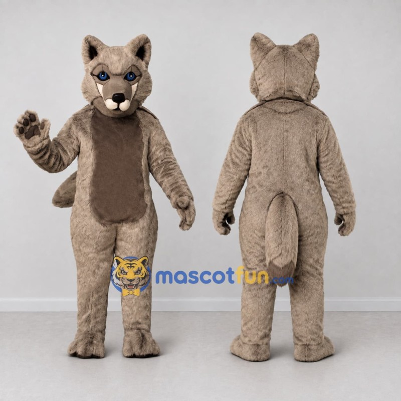 Custom Gray and White Wolf Mascot Costume Adult Full Body Suit for Wildlife Events Custom Gray and White Wolf Mascot Costume Adult Full Body Suit for Wildlife Events