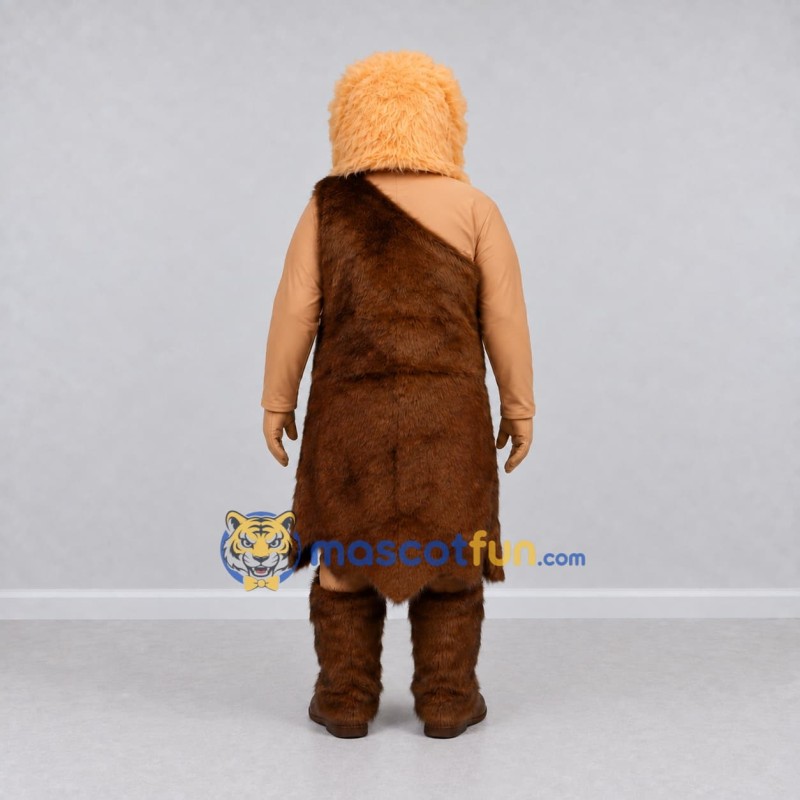 Custom Brown and Tan Caveman Mascot Costume Adult Full Body Suit for Prehistoric Events Custom Brown and Tan Caveman Mascot Costume Adult Full Body Suit for Prehistoric Events