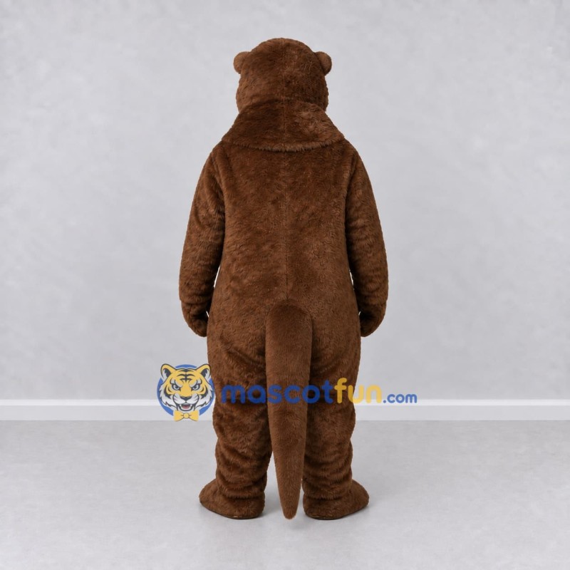 Custom Brown Otter Mascot Costume Adult Full Body Suit for Aquatic Events Custom Brown Otter Mascot Costume Adult Full Body Suit for Aquatic Events