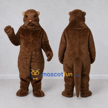 Custom Brown Otter Mascot Costume Adult Full Body Suit for Aquatic Events
