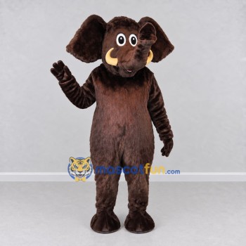 Custom Dark Brown Elephant Mascot Costume Adult Full Body Suit for Wildlife Events Custom Dark Brown Elephant Mascot Costume Adult Full Body Suit for Wildlife Events