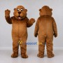 Custom Brown Bear Mascot Costume Adult Full Body Suit for School Events