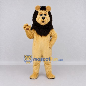 Custom Golden Tan and Black Lion Mascot Costume Adult Full Body Suit for Wildlife Events Custom Golden Tan and Black Lion Mascot Costume Adult Full Body Suit for Wildlife Events