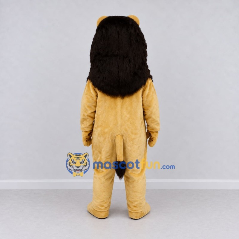 Custom Golden Tan and Black Lion Mascot Costume Adult Full Body Suit for Wildlife Events Custom Golden Tan and Black Lion Mascot Costume Adult Full Body Suit for Wildlife Events