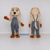 Custom Cream and Blue Dog Mascot Costume Adult Full Body Suit for Farm Events Custom Cream and Blue Dog Mascot Costume Adult Full Body Suit for Farm Events