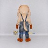 Custom Cream and Blue Dog Mascot Costume Adult Full Body Suit for Farm Events Custom Cream and Blue Dog Mascot Costume Adult Full Body Suit for Farm Events