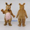 Custom Brown and Pink Kangaroo Mascot Costume Adult Full Body Suit for Wildlife Events Custom Brown and Pink Kangaroo Mascot Costume Adult Full Body Suit for Wildlife Events