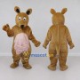 Custom Brown and Pink Kangaroo Mascot Costume Adult Full Body Suit for Wildlife Events
