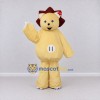 Custom Pale Yellow and Burgundy Lion Mascot Costume Adult Full Body Suit for Children's Events Custom Pale Yellow and Burgundy Lion Mascot Costume Adult Full Body Suit for Children's Events