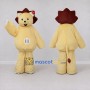 Custom Pale Yellow and Burgundy Lion Mascot Costume Adult Full Body Suit for Children's Events