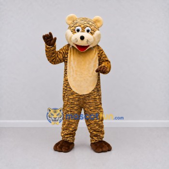 Custom Yellow and Black Tiger Mascot Costume Adult Full Body Suit for Wildlife Events Custom Yellow and Black Tiger Mascot Costume Adult Full Body Suit for Wildlife Events