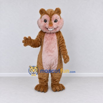 Custom Brown and Pink Hamster Mascot Costume Adult Full Body Suit for Children's Events