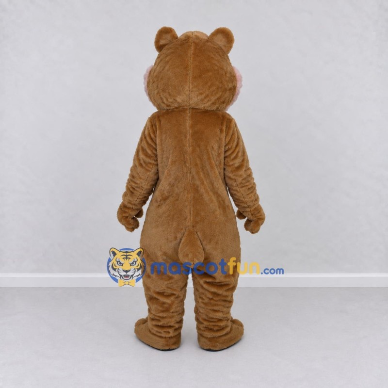 Custom Brown and Pink Hamster Mascot Costume Adult Full Body Suit for Children's Events Custom Brown and Pink Hamster Mascot Costume Adult Full Body Suit for Children's Events