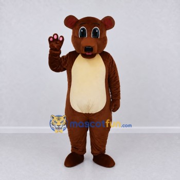 Custom Brown and Cream Bear Mascot Costume Adult Full Body Suit for School Events Custom Brown and Cream Bear Mascot Costume Adult Full Body Suit for School Events