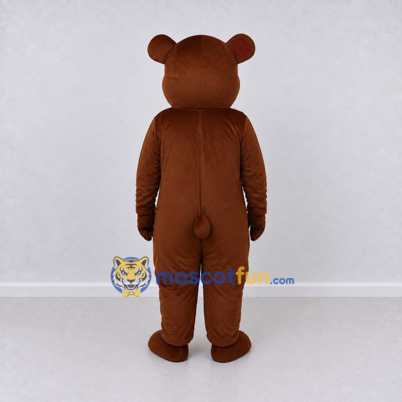 Custom Brown and Cream Bear Mascot Costume Adult Full Body Suit for School Events Custom Brown and Cream Bear Mascot Costume Adult Full Body Suit for School Events