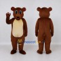 Custom Brown and Cream Bear Mascot Costume Adult Full Body Suit for School Events