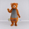 Custom Orange Brown and Gray Teddy Bear Mascot Costume Adult Full Body Suit for Children's Events Custom Orange Brown and Gray Teddy Bear Mascot Costume Adult Full Body Suit for Children's Events