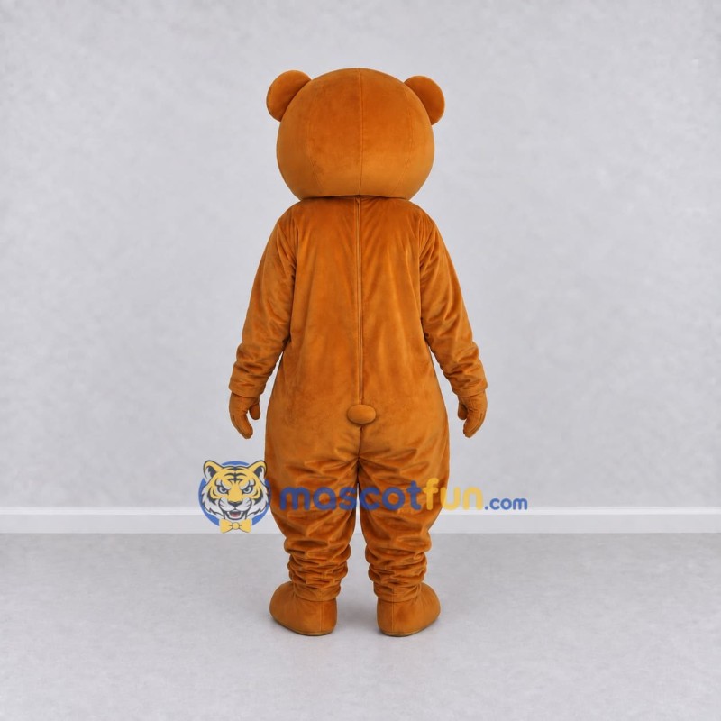 Custom Orange Brown and Gray Teddy Bear Mascot Costume Adult Full Body Suit for Children's Events Custom Orange Brown and Gray Teddy Bear Mascot Costume Adult Full Body Suit for Children's Events