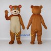 Custom Golden Brown and Cream Teddy Bear Mascot Costume Adult Full Body Suit for Children's Events