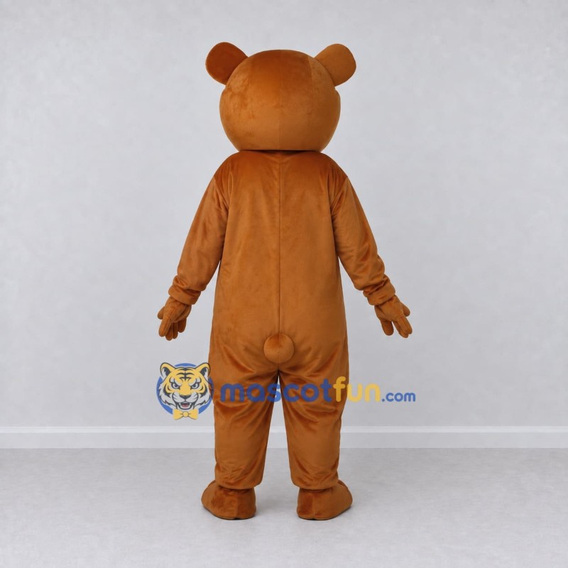 Custom Golden Brown and Cream Teddy Bear Mascot Costume Adult Full Body Suit for Children's Events