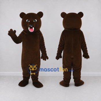 Custom Dark Brown Bear Mascot Costume Adult Full Body Suit for School Events