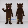 Custom Dark Brown Bear Mascot Costume Adult Full Body Suit for School Events