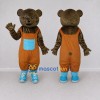 Custom Brown Orange and Blue Bear Mascot Costume Adult Full Body Suit for Children's Events