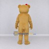 Custom Golden Tan and Red Teddy Bear Mascot Costume Adult Full Body Suit for Children's Events Custom Golden Tan and Red Teddy Bear Mascot Costume Adult Full Body Suit for Children's Events