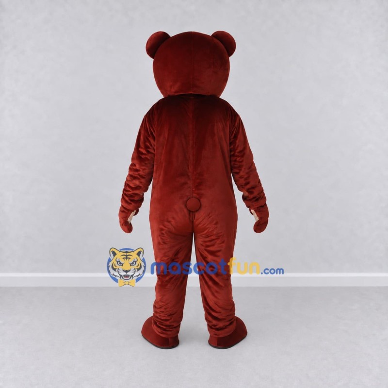 Custom Burgundy Teddy Bear Mascot Costume Adult Full Body Suit for Children's Events Custom Burgundy Teddy Bear Mascot Costume Adult Full Body Suit for Children's Events
