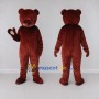Custom Burgundy Teddy Bear Mascot Costume Adult Full Body Suit for Children's Events