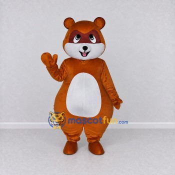 Custom Orange Brown and White Bear Mascot Costume Adult Full Body Suit for Children's Events