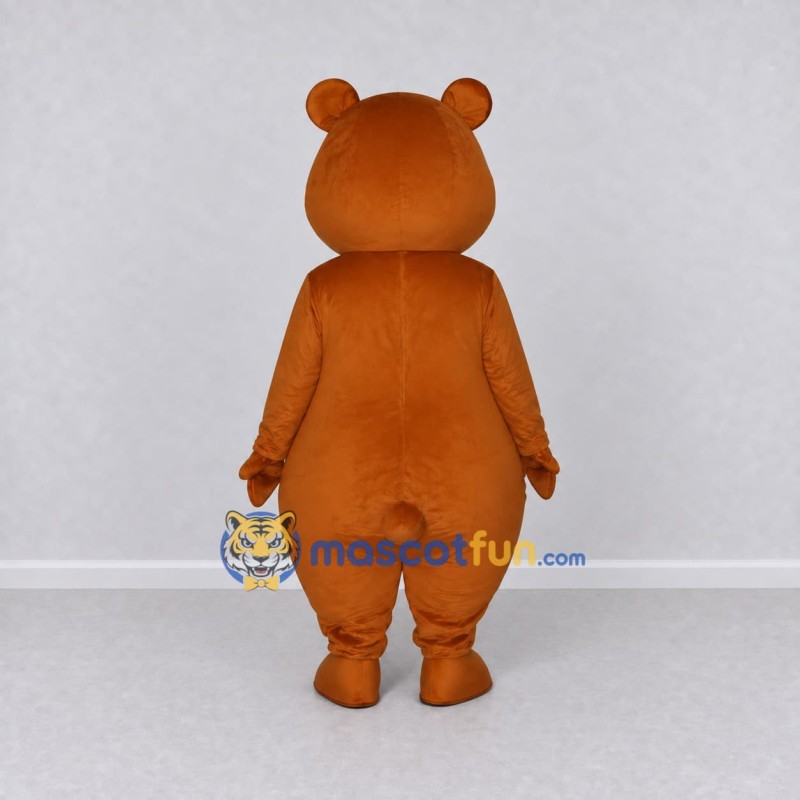 Custom Orange Brown and White Bear Mascot Costume Adult Full Body Suit for Children's Events Custom Orange Brown and White Bear Mascot Costume Adult Full Body Suit for Children's Events