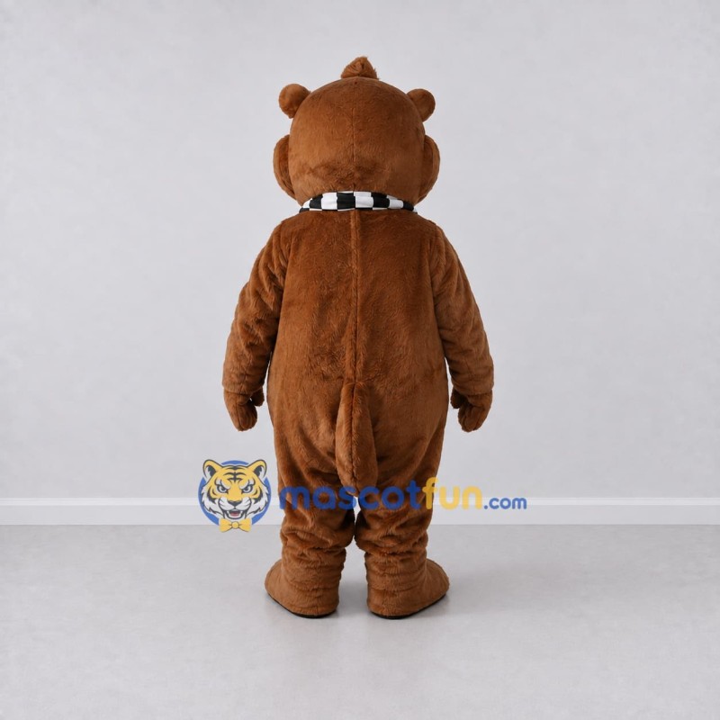Custom Brown and Cream Otter Mascot Costume Adult Full Body Suit for School Events Custom Brown and Cream Otter Mascot Costume Adult Full Body Suit for School Events
