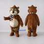 Custom Brown and Cream Otter Mascot Costume Adult Full Body Suit for School Events