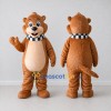 Custom Brown and Tan Otter Mascot Costume Adult Full Body Suit for School Events Custom Brown and Tan Otter Mascot Costume Adult Full Body Suit for School Events