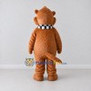 Custom Brown and Tan Otter Mascot Costume Adult Full Body Suit for School Events Custom Brown and Tan Otter Mascot Costume Adult Full Body Suit for School Events