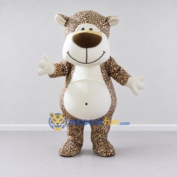 Custom Tan Brown and White Spotted Animal Mascot Costume Adult Full Body Suit for Children's Events Custom Tan Brown and White Spotted Animal Mascot Costume Adult Full Body Suit for Children's Events