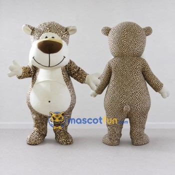 Custom Tan Brown and White Spotted Animal Mascot Costume Adult Full Body Suit for Children's Events