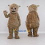 Custom Tan and Brown Spotted Animal Mascot Costume Adult Full Body Suit for Children's Events